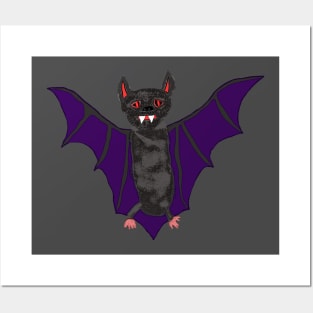 Cartoon bat design! Posters and Art